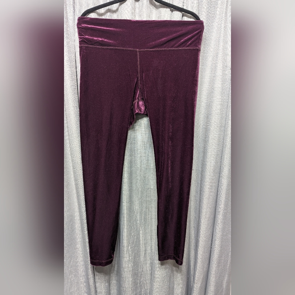 Athleta Purple Velvet Leggings